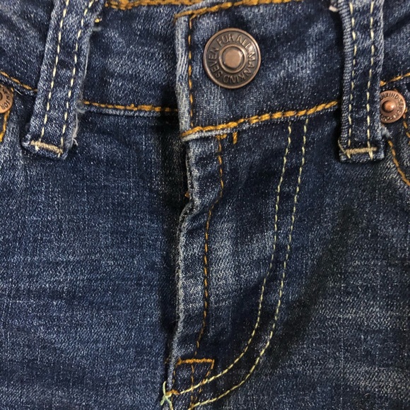 7 For All Mankind Girl’s Size 4 Distressed Jeans - Picture 6 of 10